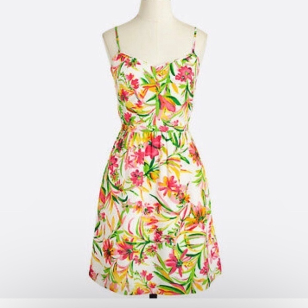 J. Crew Pink Sundress Spaghetti Strap Sleeveless Midi
